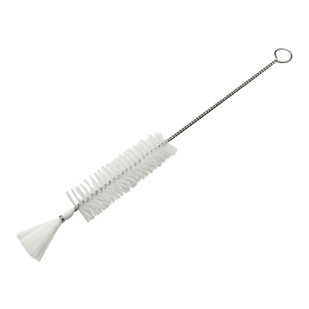 注射器洗浄ブラシ(PBT毛) 白 220×70×φ22mm ABS-S10PW
