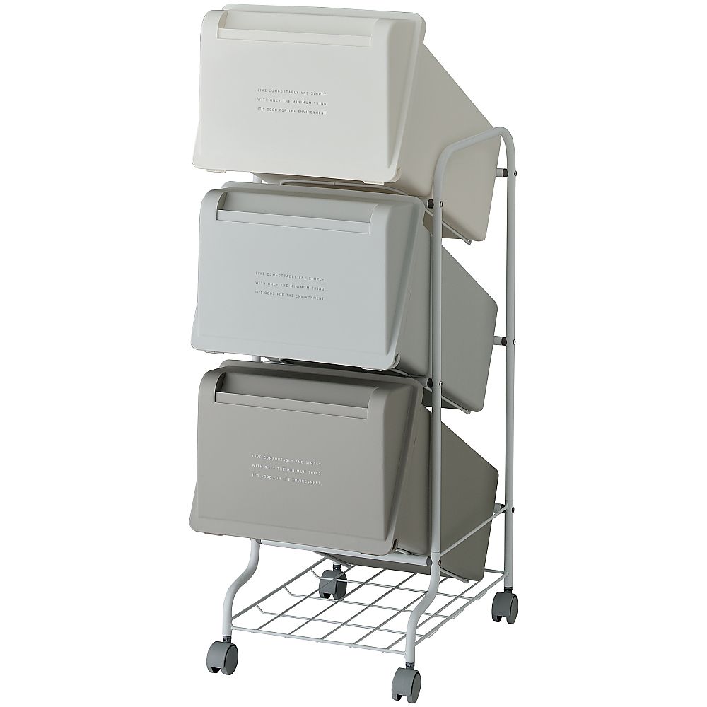 4-2195-11 多段式ゴミ箱 63L(21L×3段) CS5-60 MX6 CS5-60 MX6(1個)