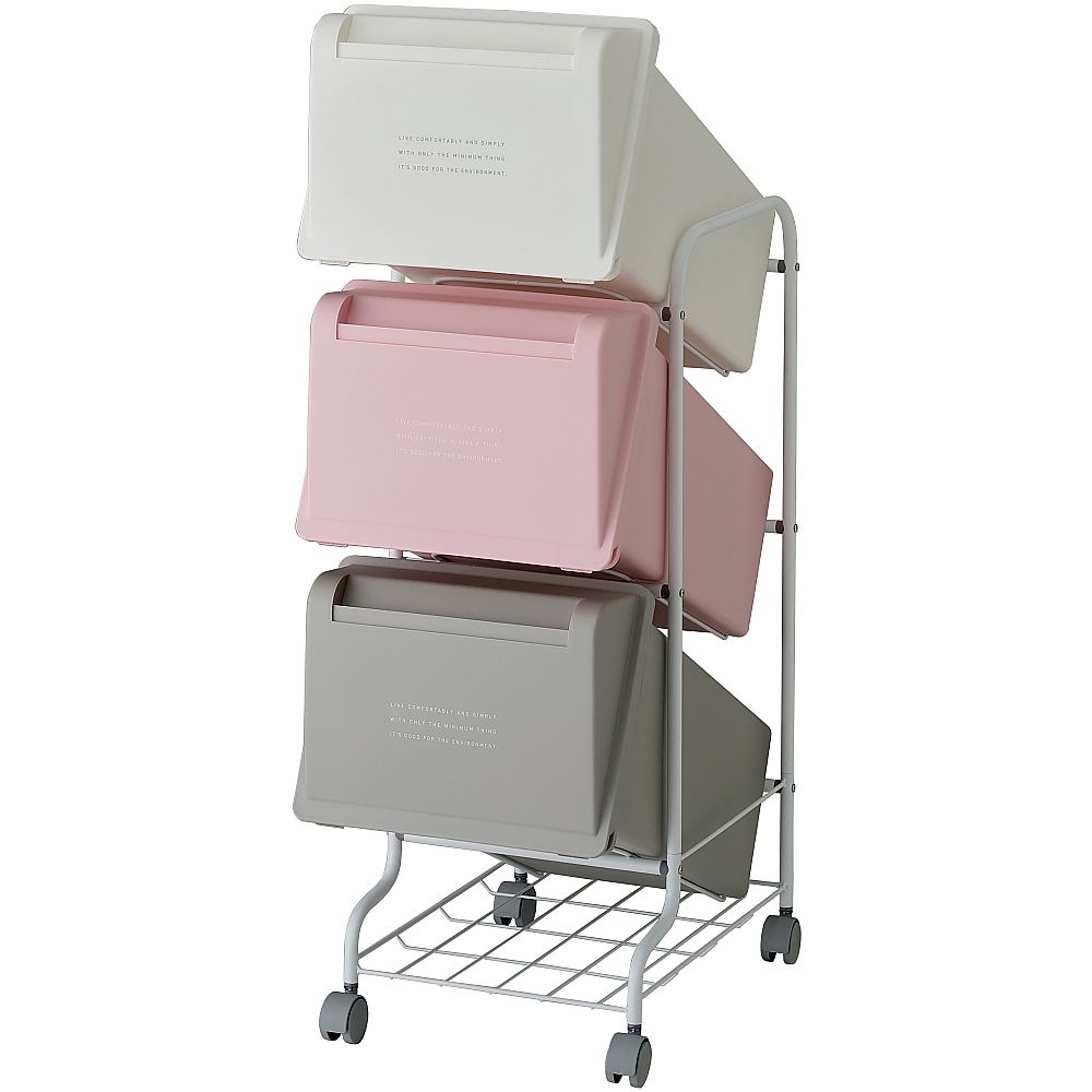 4-2195-12 多段式ゴミ箱 63L(21L×3段) CS5-60 MX7 CS5-60 MX7(1個)