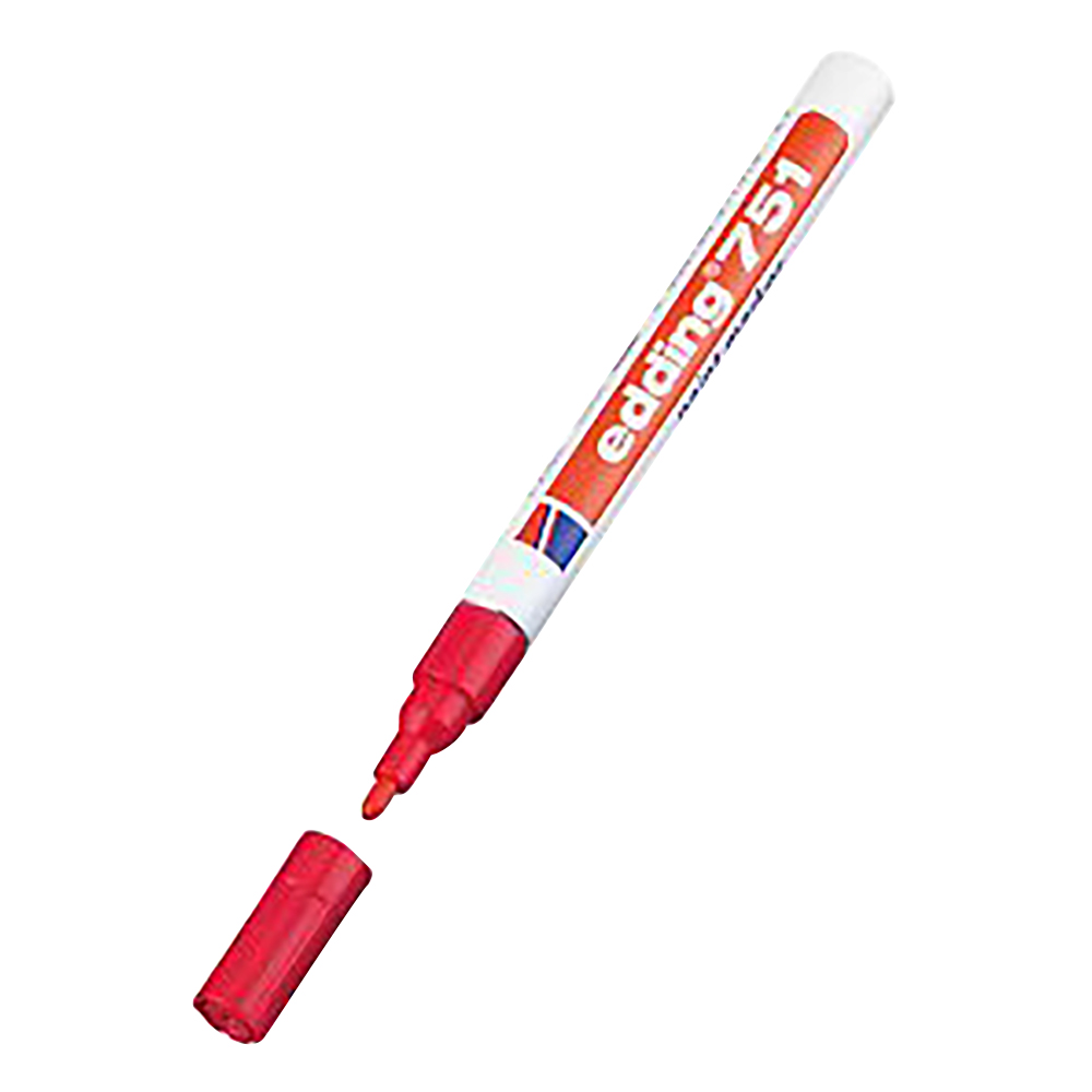 ペイントマーカー(耐熱・耐アルコール) φ1~2mm 赤 4-751002