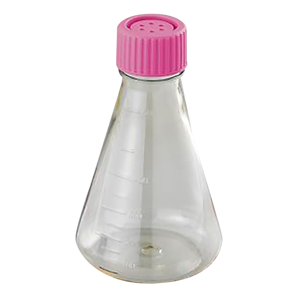 4-2671-03 ビオラモディスポ滅菌三角フラスコ 500mL ベントフィルターキャップ SEF500V(12個) アズワン(AS ONE)
