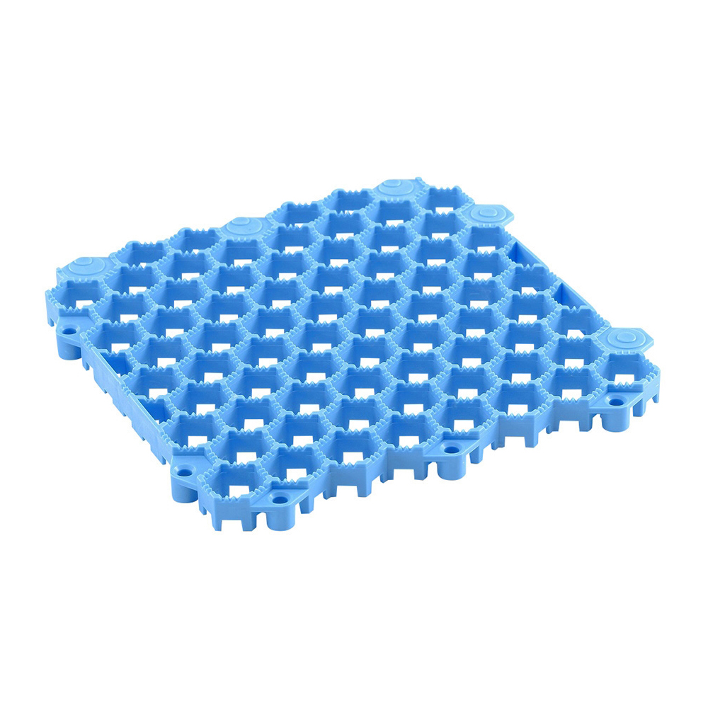 4-3612-03 抗菌システムスノコ ハード ブルー 150mm×150mm ワタナベ工業