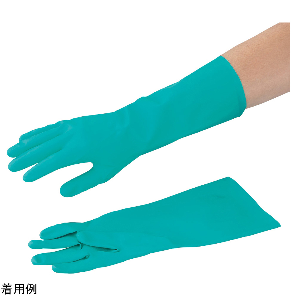 4-3666-01 耐油・耐薬品ニトリル手袋(アルファテック・ソルベックス・37-873)M アンセル