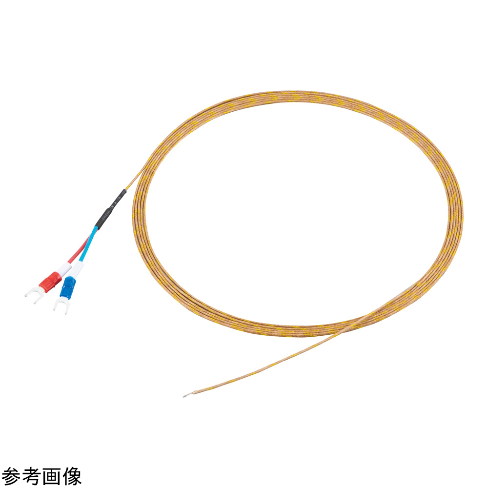 4-3889-02 被覆K熱電対 ガラス被覆 φ0.5mm 2m アズワン(AS ONE)