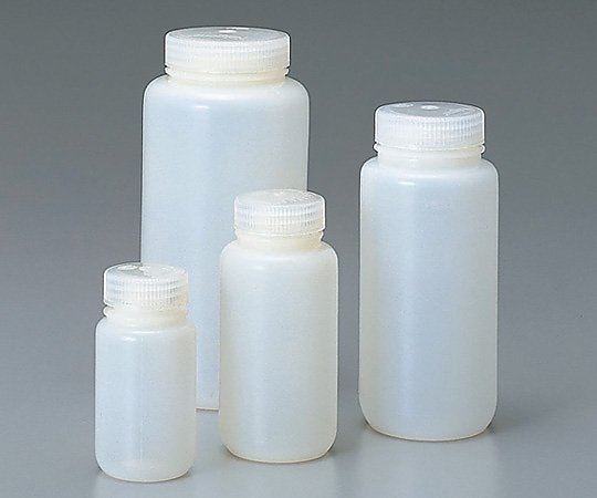 フッ素加工広口試薬瓶（HDPE製）