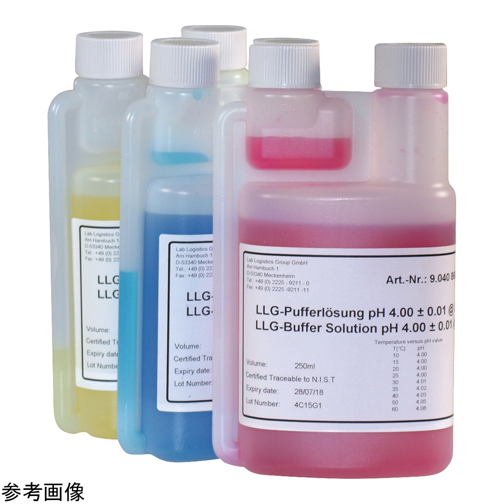 4-4107-01 pH標準液 pH4.00±0.01 250mL LLG Labware 印刷
