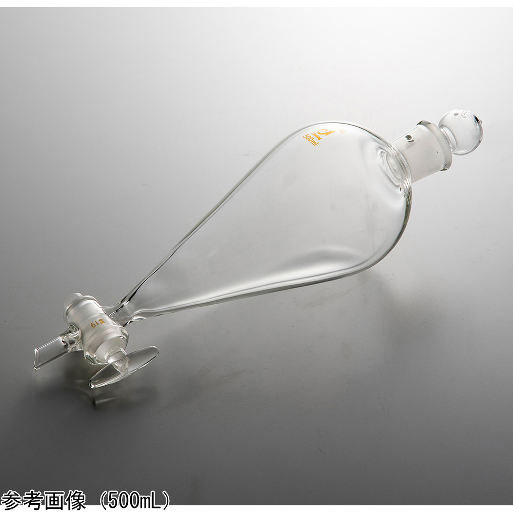 スキーブ形分液ロート(短足タイプ)ガラスコック 100mLCL0532-02-10 CL0532-02-10(1個)