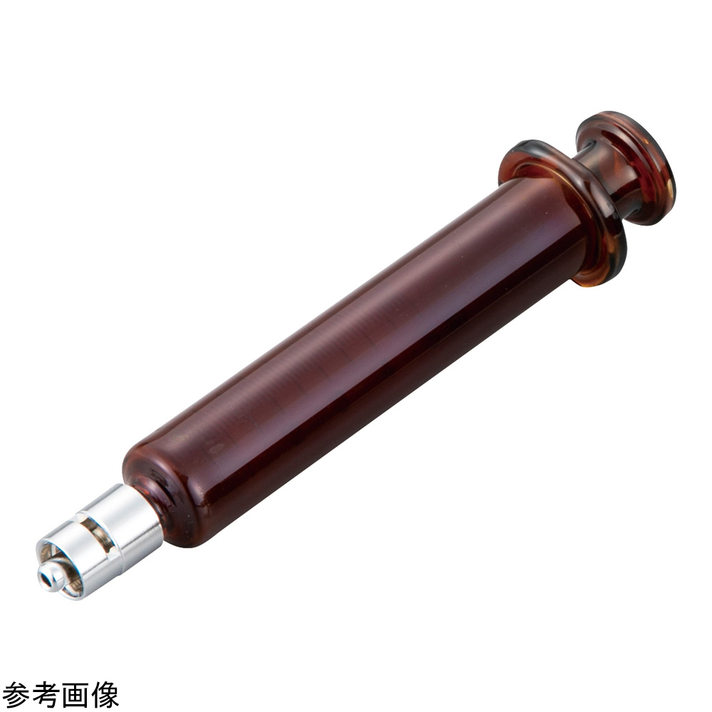 4-4608-05 褐色硝子注射筒 3mL(中口) 翼工業 印刷