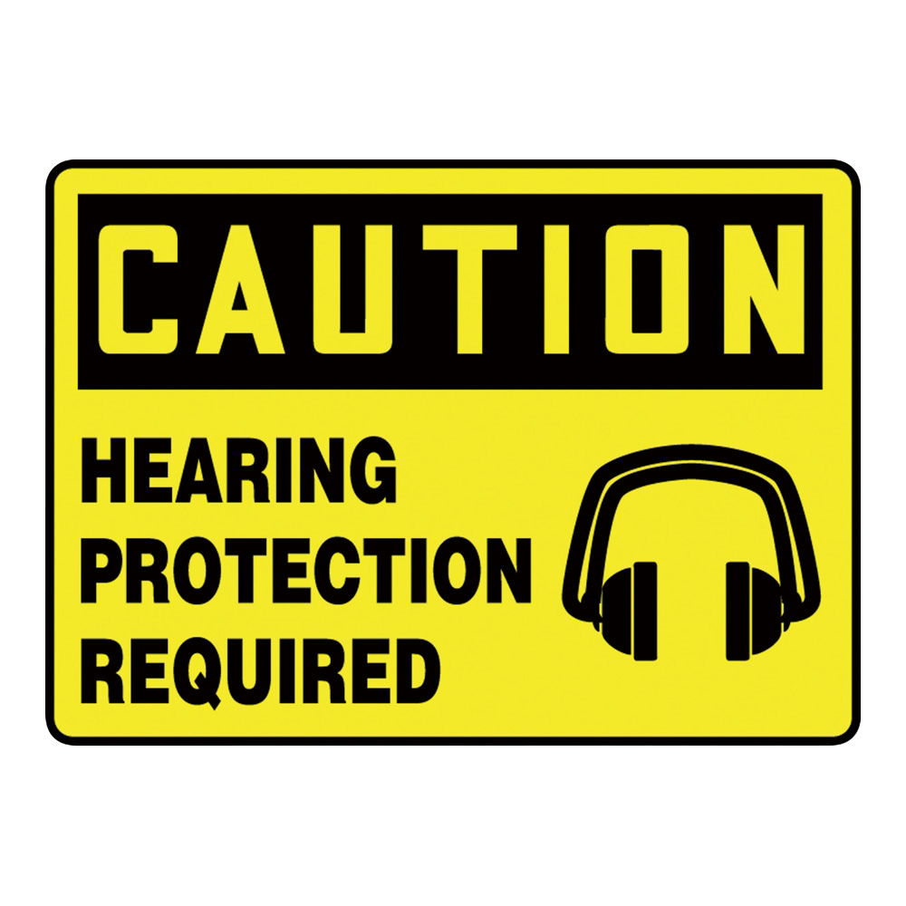 警告・注意喚起ラベル(英字)Hearing Protection Required