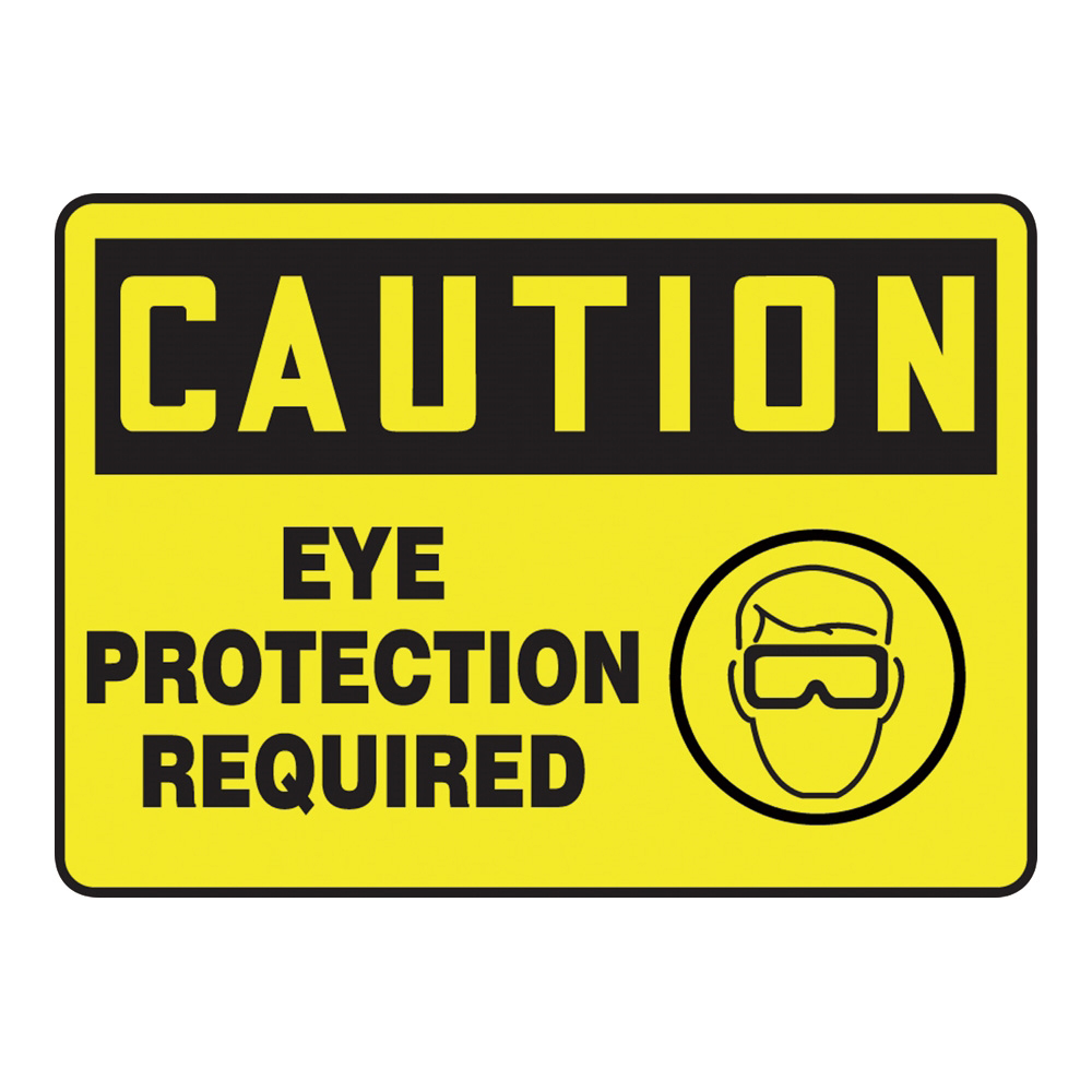 警告・注意喚起ラベル(英字)Eye Protection Required