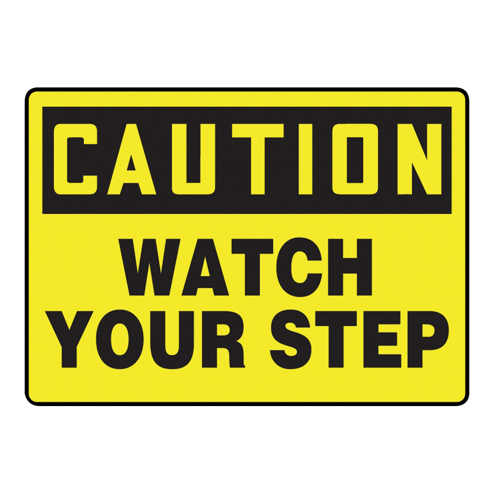 警告・注意喚起ラベル(英字)Watch Your Step