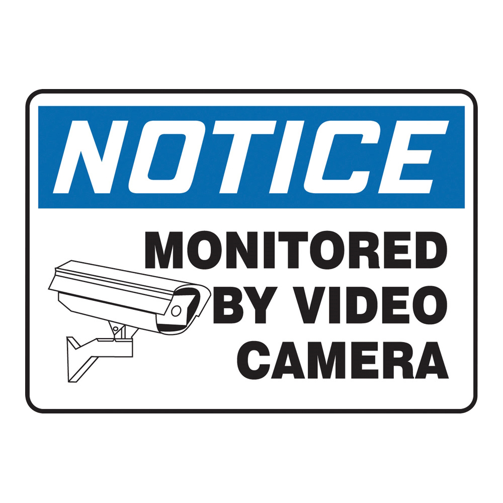 警告・注意喚起ラベル(英字)Monitored By Video Camera