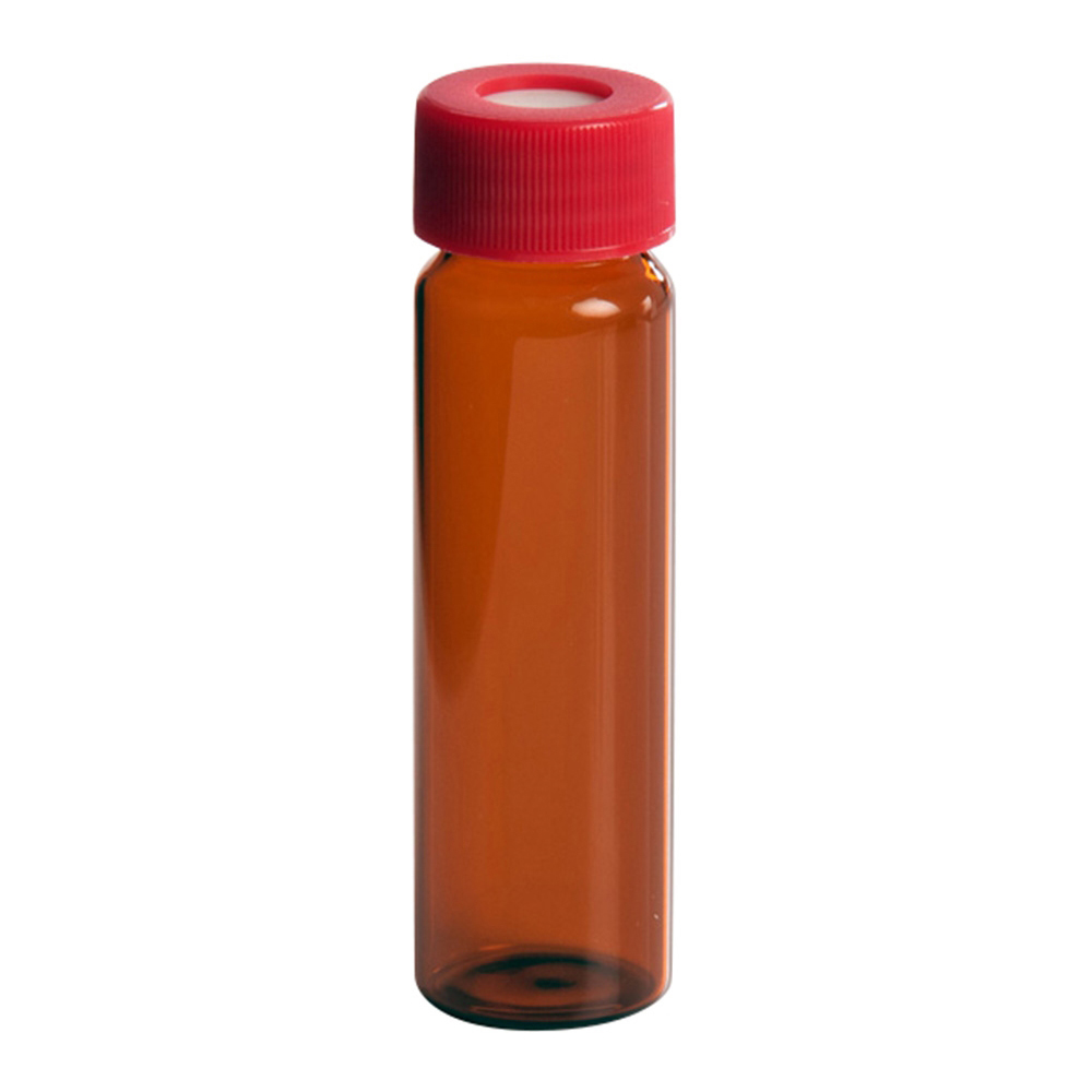 TOCバイアル瓶 レベル2 褐色バイアル+赤キャップ(セプタム付)(72本)