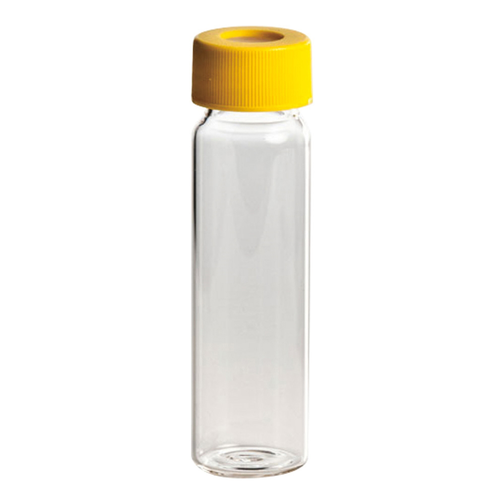 飲料水分析用EPAバイアル・VOC/VOA用 レベル2 透明バイアル+黄キャップ(セプタム付)(72本)