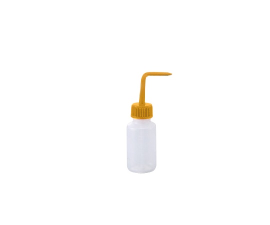 カラフル洗浄瓶 細口(黄)100mL