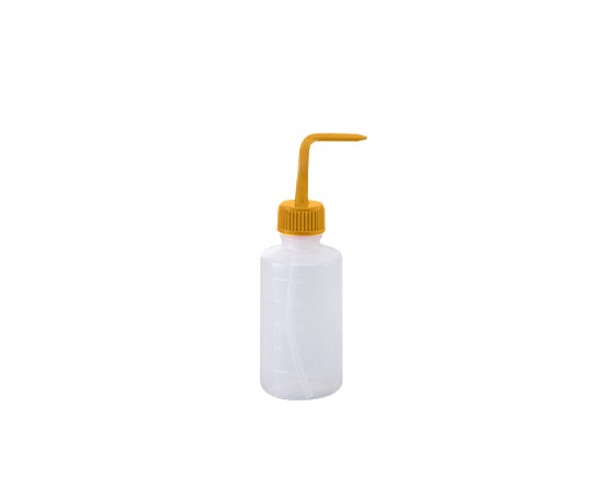 カラフル洗浄瓶 細口(黄)250mL
