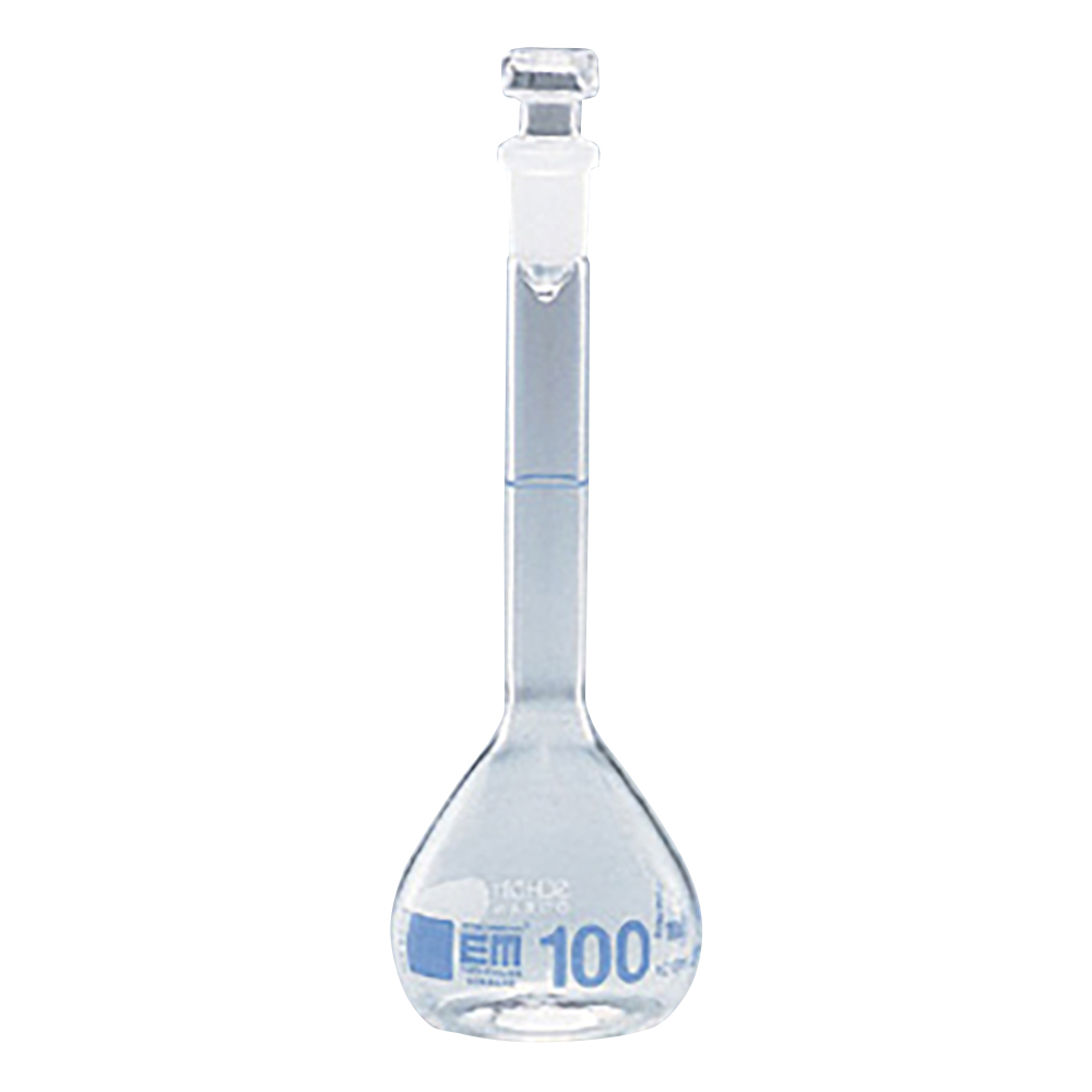 EMEURO 共栓付メスフラスコ 100mL
