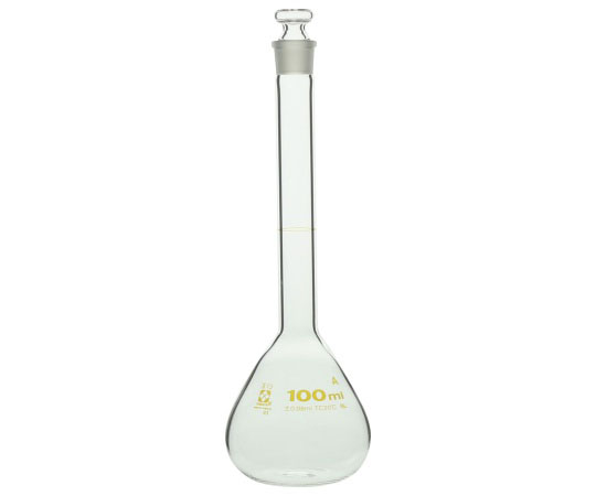 メスフラスコ(全量フラスコ・スーパーグレード) 白 100mL
