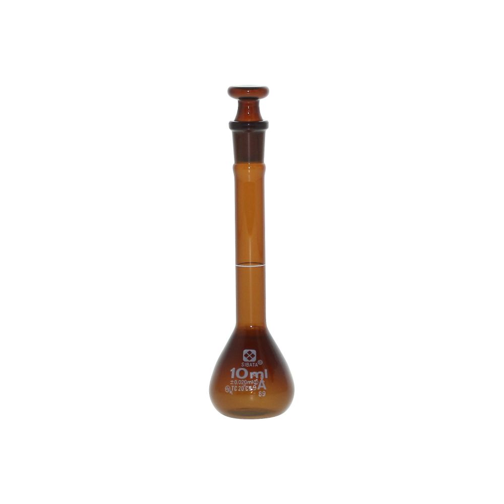 メスフラスコ (全量フラスコ・スーパーグレード) 茶 10mL
