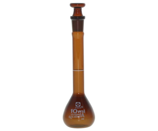 メスフラスコ 茶 10mL スーパーグレード JCSS校正付 020070-10(1個)