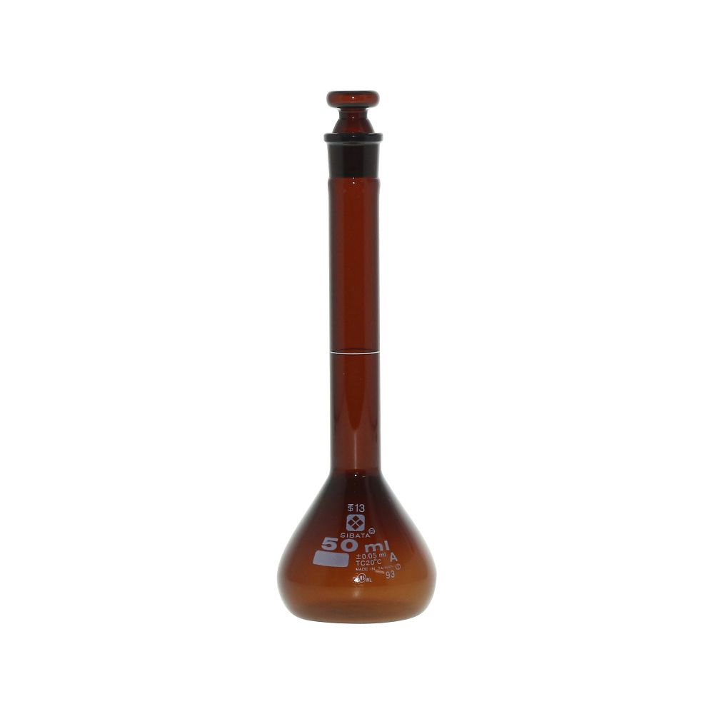 メスフラスコ (全量フラスコ・スーパーグレード) 茶 50mL