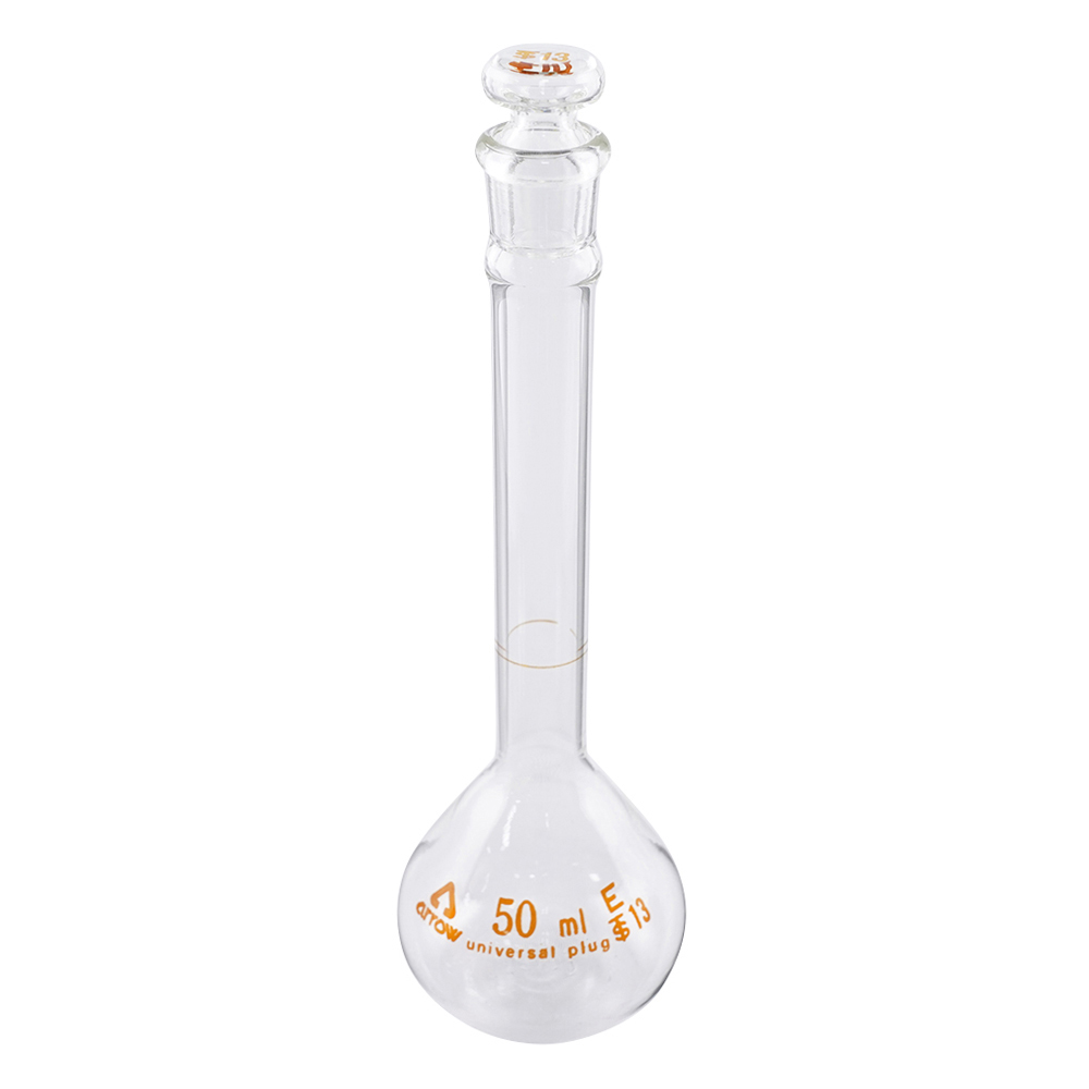 透明摺りメスフラスコ 50mL