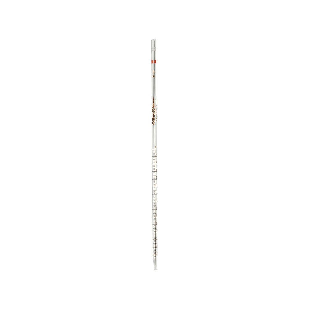 メスピペット 先端目盛 カラーコード付 スーパーグレード 0.3mL