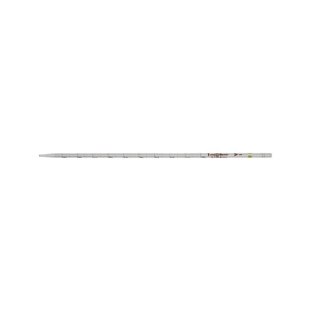 メスピペット 先端目盛 カラーコード付 スーパーグレード 1mL
