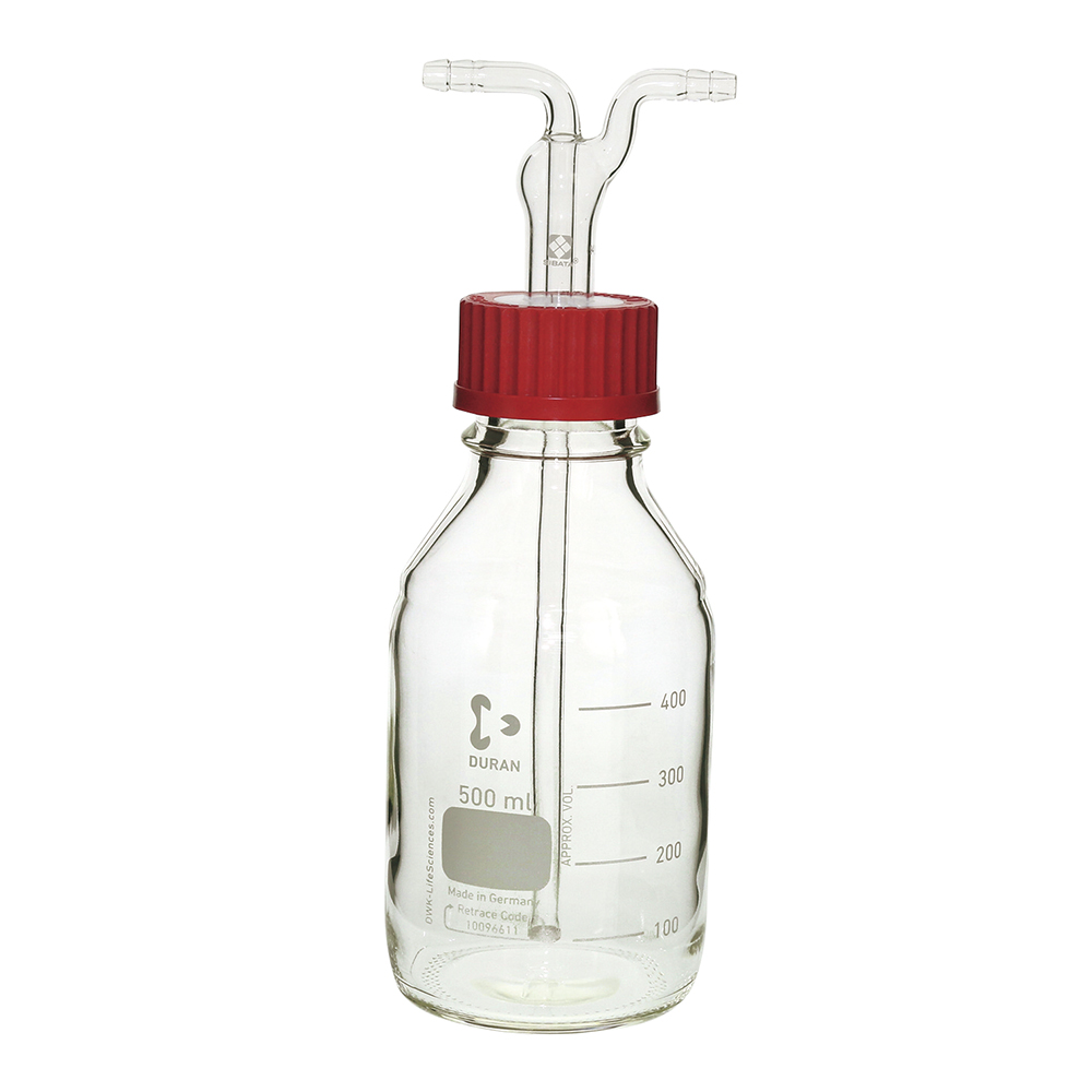 DURAN ねじ口洗浄びん フィルター付 500mL GL-45