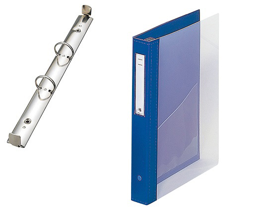 カルテブック(クリヤー) 2穴タイプ ブルー HB446-1