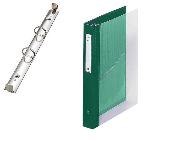 カルテブック(クリヤー) 2穴タイプ グリーン HB446-3