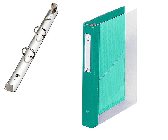 カルテブック(クリヤー) 2穴タイプ ライトグリーン HB446-4