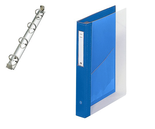 カルテブック(クリヤー) 4穴タイプ ライトブルー HB447-2