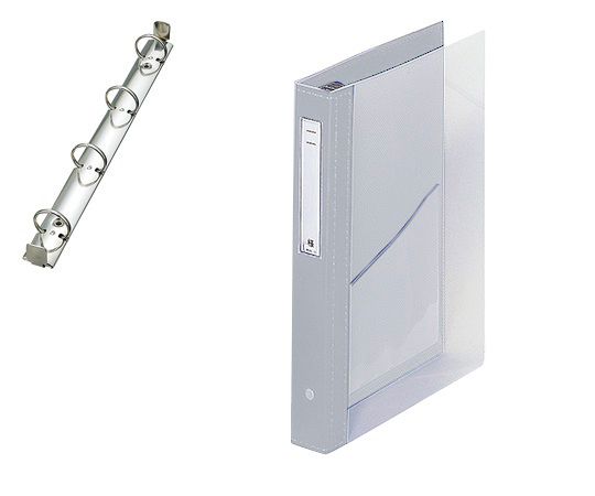 カルテブック(クリヤー) 4穴タイプ シルバー HB447-6