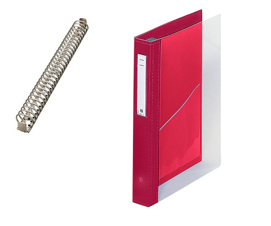 カルテブック(クリヤー) 30穴タイプ レッド HB448-5