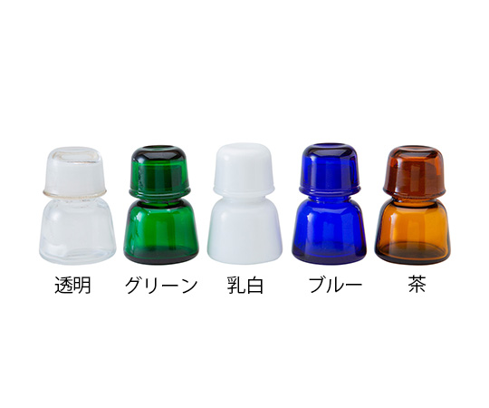 7-8273-03 有帽瓶 30mL 大 乳白 G-1 堀内製作所