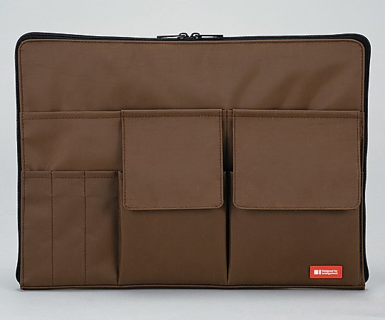 8-4231-03 バッグインバッグ (A4収納/茶) A-7554-9