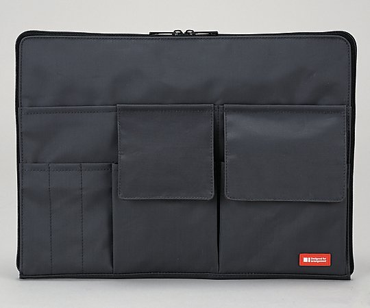 8-4231-04 バッグインバッグ (A4収納/黒) A-7554-24