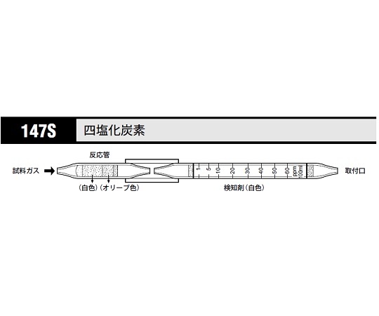 8-5352-97 北川式 ガス検知管 四塩化炭素 147S(5本) 光明理化学工業