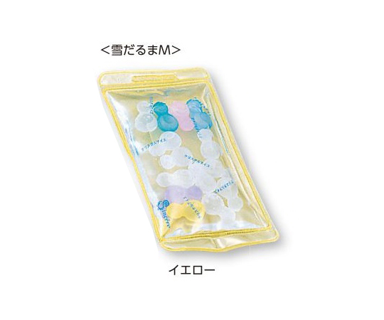 クリスタルカラーピロー (雪だるまM/イエロー)