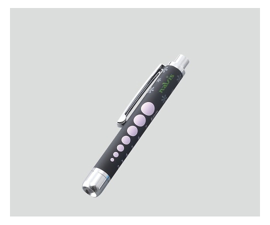 ラバー調ソフトLEDペンライト(ショート) ブラック×ピンク