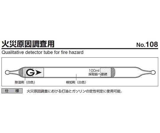 検知管 火災原因調査用 No.108