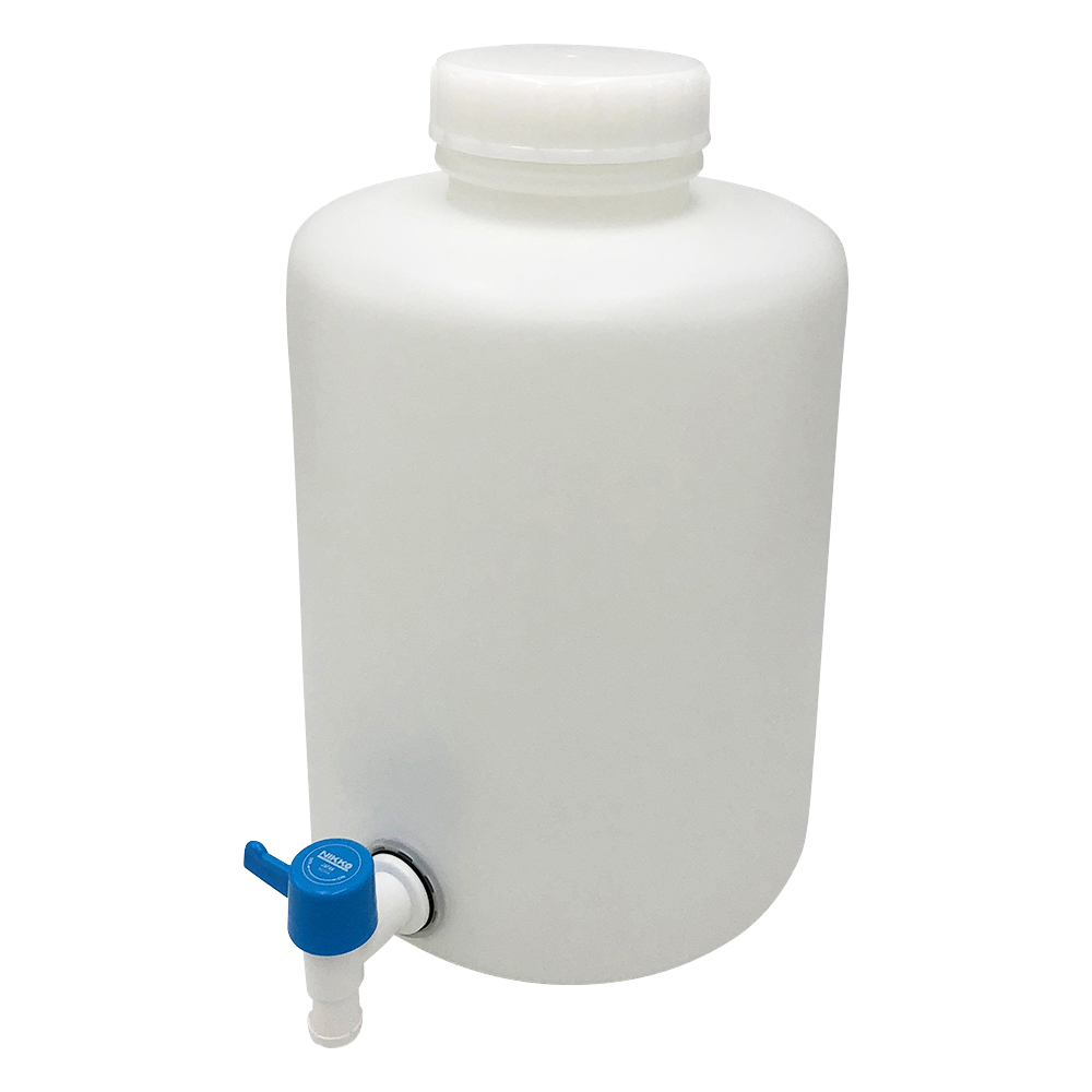 レバーコック付瓶 広口丸型 10L 1036-05