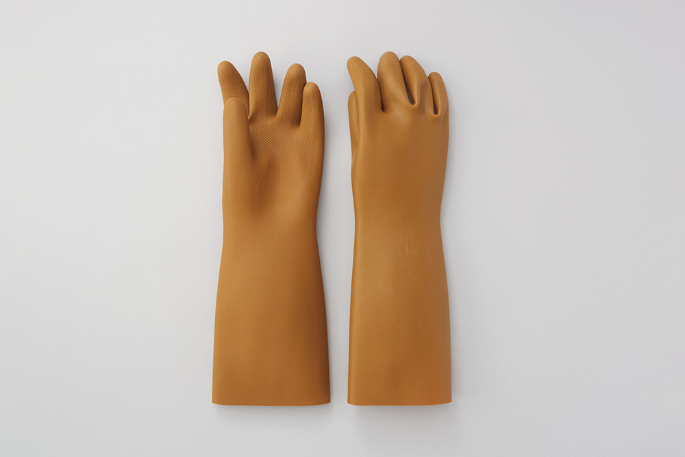 304-0001601 #956 天然ゴム極厚ロング手袋(約40cm) 丸和ケミカル