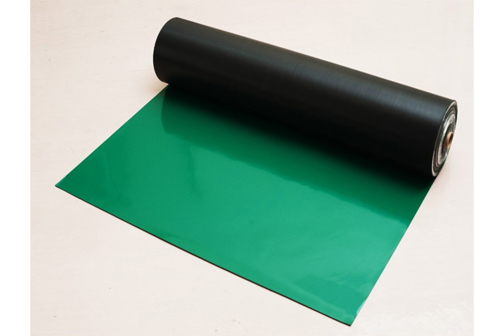 PVC平板デスクマット 緑/黒 1.5×915×20m