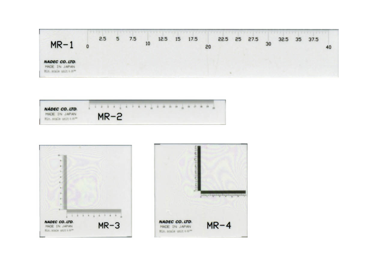 顕微鏡用マイクロルーラー 4種組(4枚)