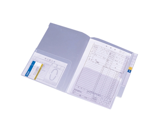 61-4503-71 カルテフォルダー(フラップ付)ダブル<縦型> HK2006(100枚) リヒトラブ(LIHITLAB)