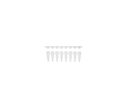 PCR8連チューブ0.2mL 透明 ドームキャップ付き(小口パック)1ケース(125個×1パック入) PCR-0208-CP-C-J PCR-0208-CP-C-J(1ケース(125個入り))