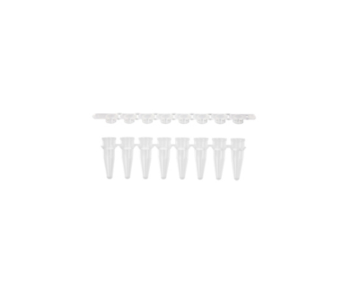PCR8連チューブ0.2mL 透明 フラットキャップ付き(小口パック)1ケース(125個×1パック入) PCR-0208-FCP-C-J PCR-0208-FCP-C-J(1ケース(125個入り))