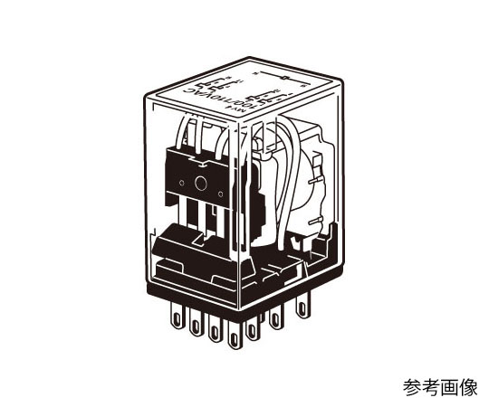 62-4796-37 ミニパワーリレー(MY4形) 動作表示灯内蔵型 MY4N DC100/110 オムロン
